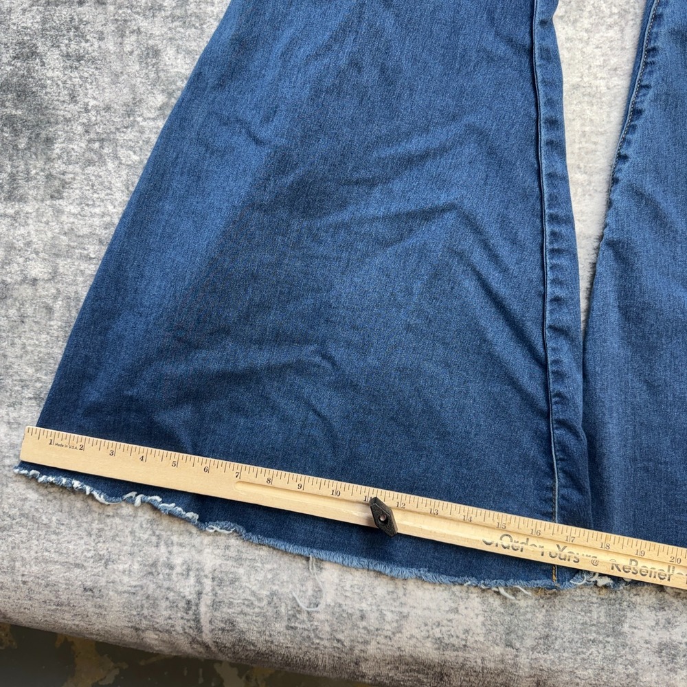 Free People Just Float On Fare Jeans Women 28 Bell Bottom Stretch Festival Retro - Picture 8 of 9